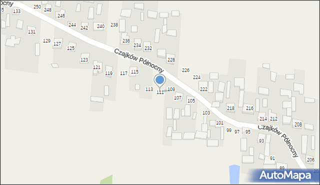 Czajków Północny, Czajków Północny, 111, mapa Czajków Północny