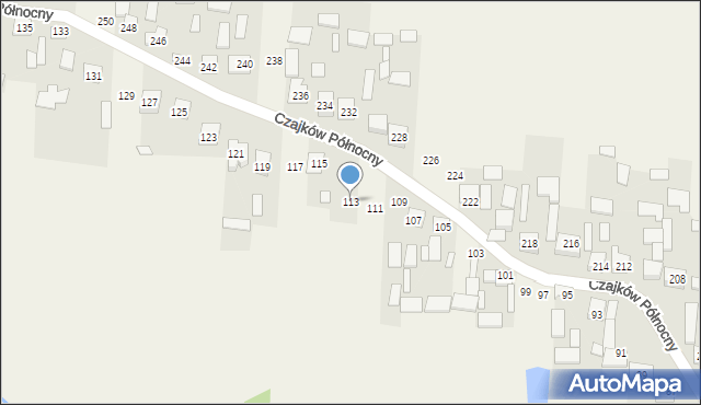 Czajków Północny, Czajków Północny, 113, mapa Czajków Północny