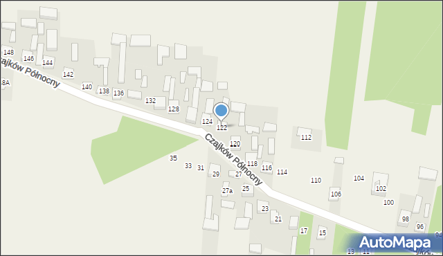 Czajków Północny, Czajków Północny, 122, mapa Czajków Północny