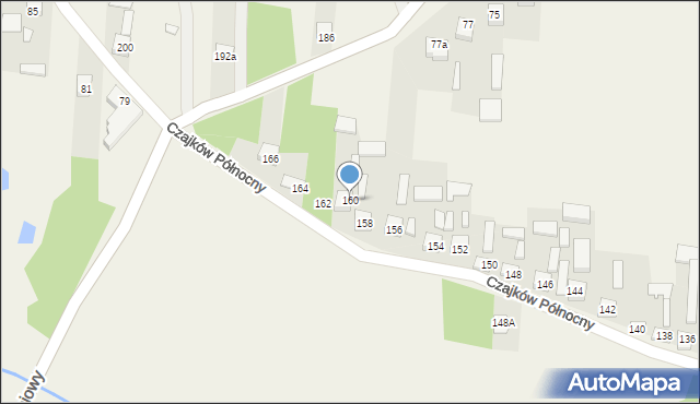 Czajków Północny, Czajków Północny, 160, mapa Czajków Północny