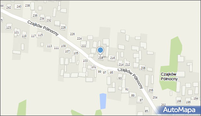 Czajków Północny, Czajków Północny, 218, mapa Czajków Północny