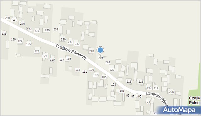 Czajków Północny, Czajków Północny, 226, mapa Czajków Północny