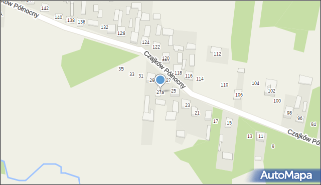 Czajków Północny, Czajków Północny, 27a, mapa Czajków Północny