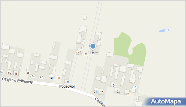 Czajków Północny, Czajków Północny, 30, mapa Czajków Północny