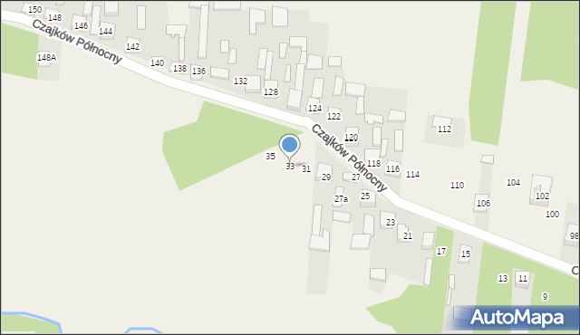 Czajków Północny, Czajków Północny, 33, mapa Czajków Północny