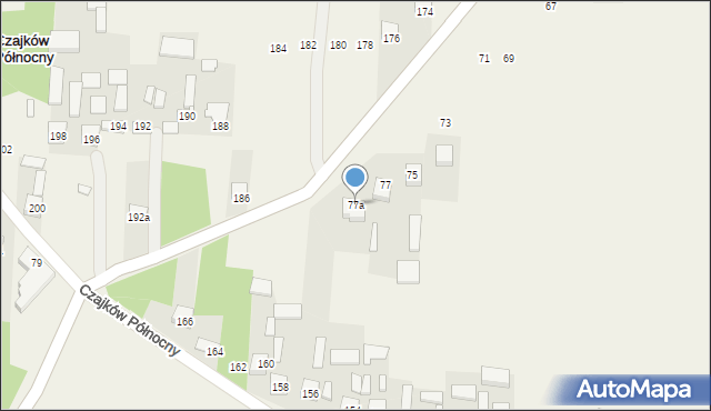 Czajków Północny, Czajków Północny, 77a, mapa Czajków Północny