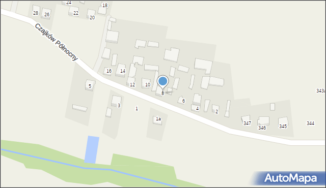 Czajków Północny, Czajków Północny, 8, mapa Czajków Północny