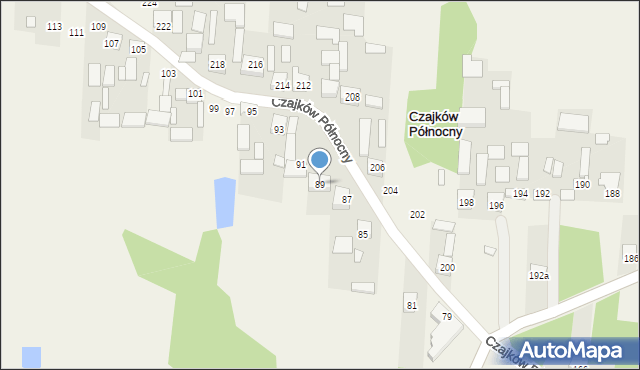 Czajków Północny, Czajków Północny, 89, mapa Czajków Północny