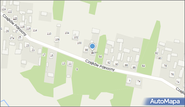 Czajków Północny, Czajków Północny, 96, mapa Czajków Północny