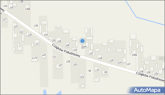 Czajków Południowy, Czajków Południowy, 122, mapa Czajków Południowy