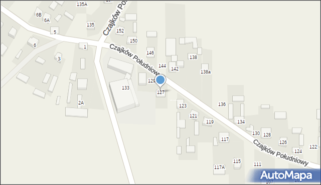 Czajków Południowy, Czajków Południowy, 127, mapa Czajków Południowy