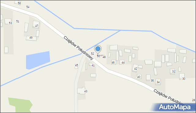 Czajków Południowy, Czajków Południowy, 50, mapa Czajków Południowy