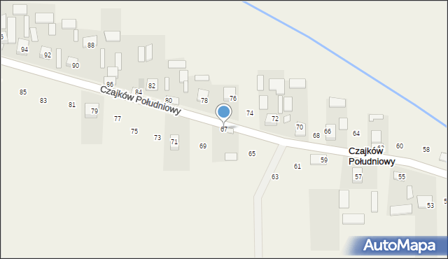 Czajków Południowy, Czajków Południowy, 67, mapa Czajków Południowy