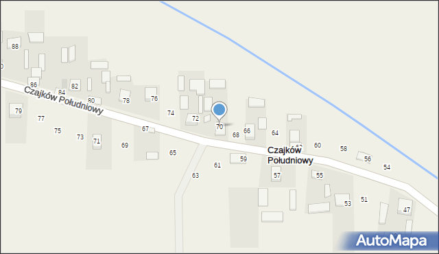 Czajków Południowy, Czajków Południowy, 70, mapa Czajków Południowy