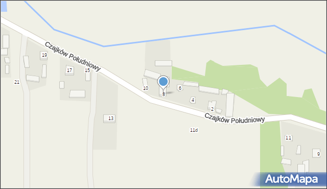 Czajków Południowy, Czajków Południowy, 8, mapa Czajków Południowy