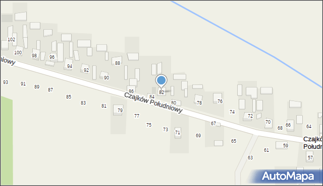 Czajków Południowy, Czajków Południowy, 82, mapa Czajków Południowy