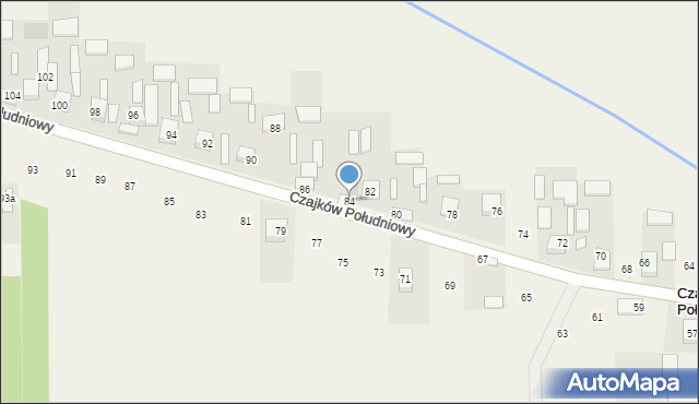 Czajków Południowy, Czajków Południowy, 84, mapa Czajków Południowy