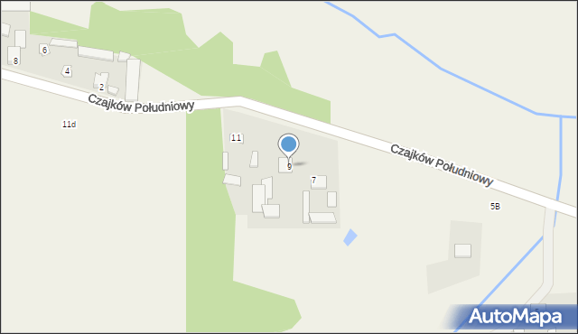 Czajków Południowy, Czajków Południowy, 9, mapa Czajków Południowy