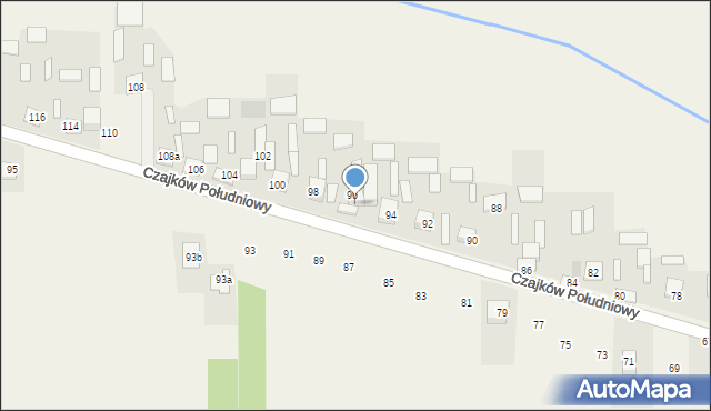 Czajków Południowy, Czajków Południowy, 96A, mapa Czajków Południowy