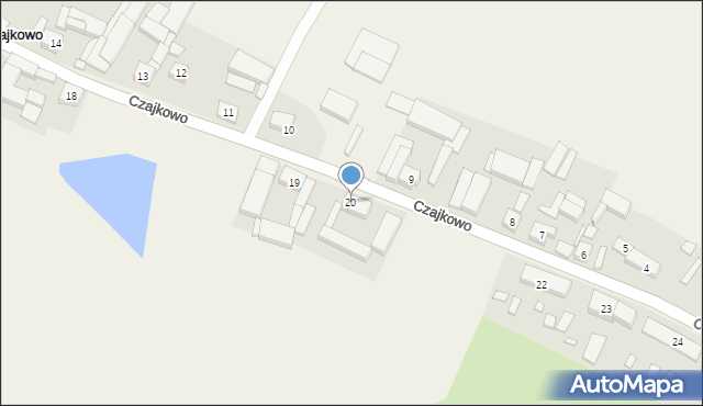 Czajkowo, Czajkowo, 20, mapa Czajkowo