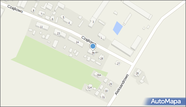 Czajkowo, Czajkowo, 25, mapa Czajkowo
