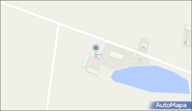 Czajno, Czajno, 12, mapa Czajno