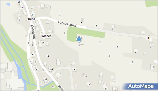 Czaniec, Czysta, 8, mapa Czaniec