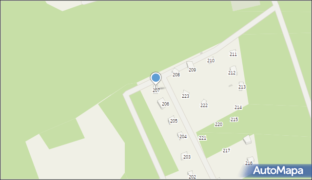 Czapielski Młyn, Czapielski Młyn, 207, mapa Czapielski Młyn