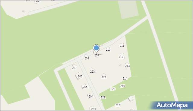 Czapielski Młyn, Czapielski Młyn, 209, mapa Czapielski Młyn