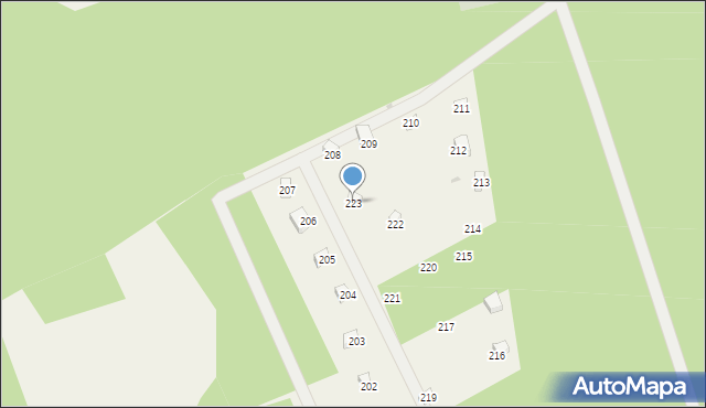 Czapielski Młyn, Czapielski Młyn, 223, mapa Czapielski Młyn