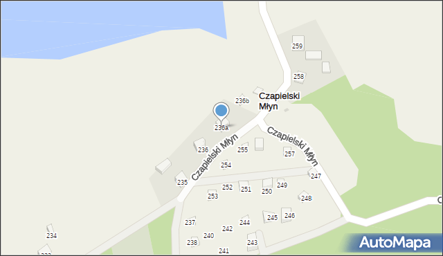 Czapielski Młyn, Czapielski Młyn, 236a, mapa Czapielski Młyn