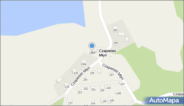 Czapielski Młyn, Czapielski Młyn, 236b, mapa Czapielski Młyn