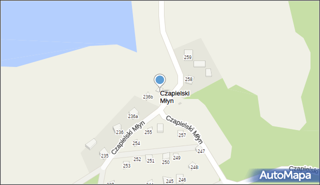 Czapielski Młyn, Czapielski Młyn, 236c, mapa Czapielski Młyn