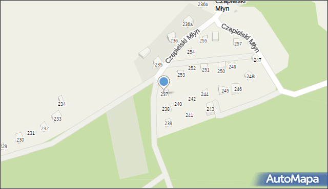 Czapielski Młyn, Czapielski Młyn, 237, mapa Czapielski Młyn