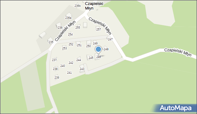 Czapielski Młyn, Czapielski Młyn, 246, mapa Czapielski Młyn