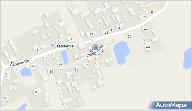 Czapiewice, Czapiewice, 24, mapa Czapiewice