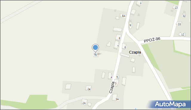 Czapla, Czapla, 7b, mapa Czapla