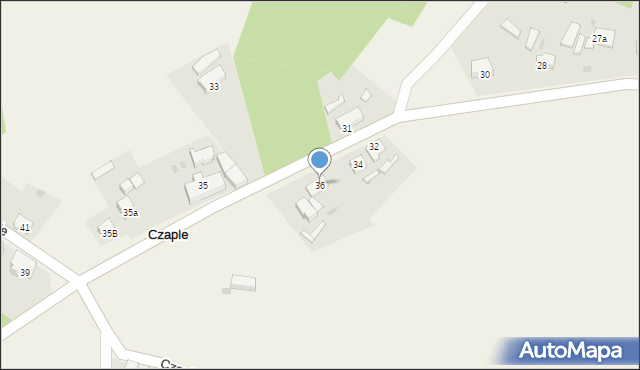 Czaple, Czaple, 36, mapa Czaple