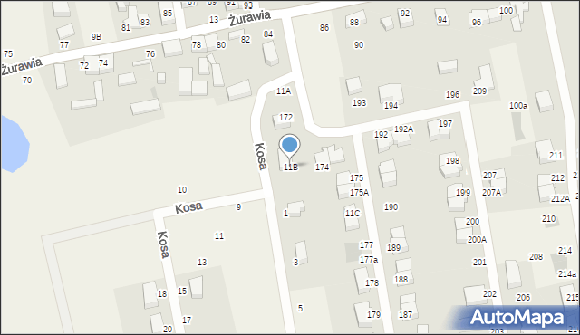 Czaple, Czaple, 11B, mapa Czaple