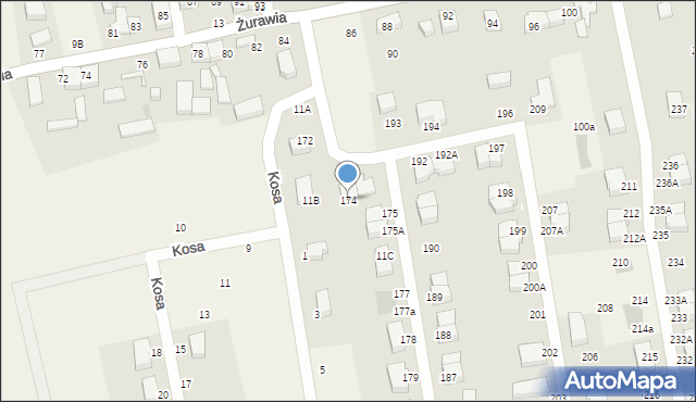 Czaple, Czaple, 174, mapa Czaple