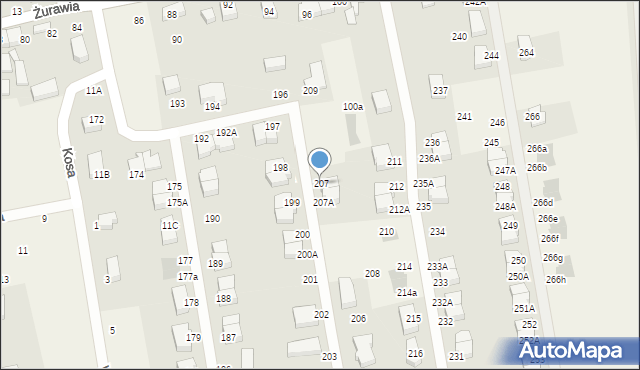 Czaple, Czaple, 207, mapa Czaple