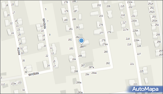 Czaple, Czaple, 285, mapa Czaple