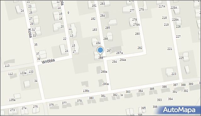 Czaple, Czaple, 288, mapa Czaple