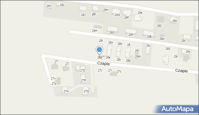 Czaple, Czaple, 28g, mapa Czaple