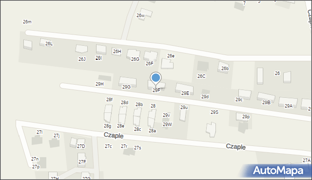 Czaple, Czaple, 29F, mapa Czaple