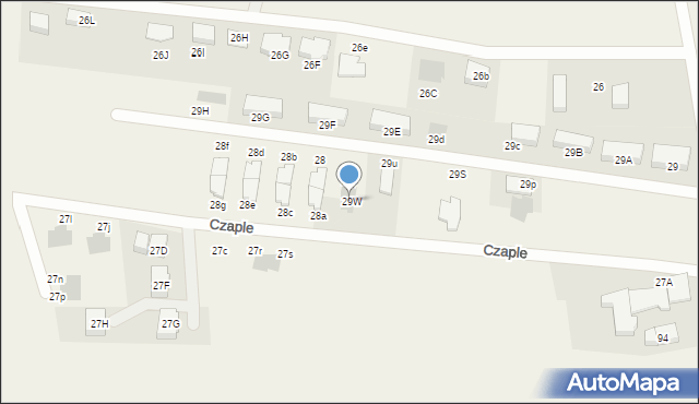 Czaple, Czaple, 29W, mapa Czaple