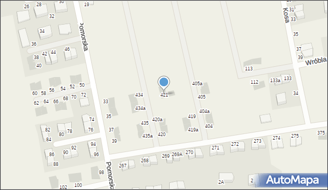 Czaple, Czaple, 421, mapa Czaple