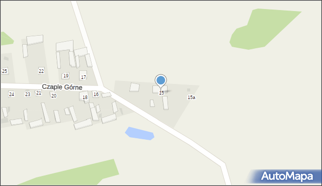 Czaple Górne, Czaple Górne, 15, mapa Czaple Górne