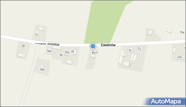 Czaple Wielkie, Czaple Wielkie, 53, mapa Czaple Wielkie