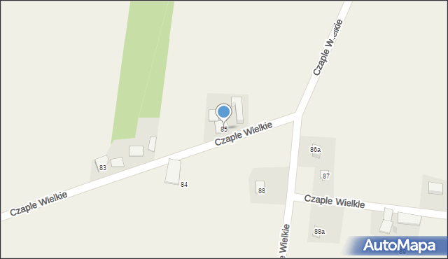 Czaple Wielkie, Czaple Wielkie, 85, mapa Czaple Wielkie